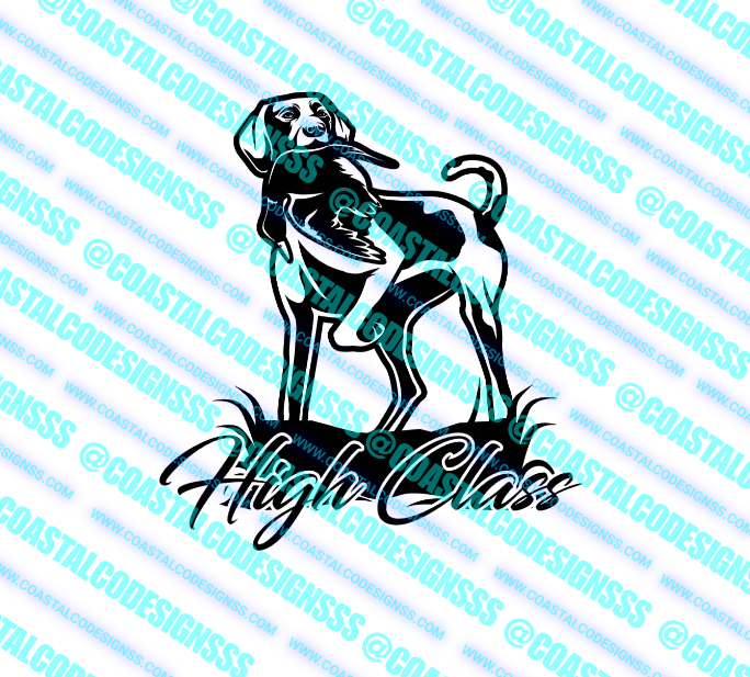 HIGH CLASS DOG DECAL image 0
