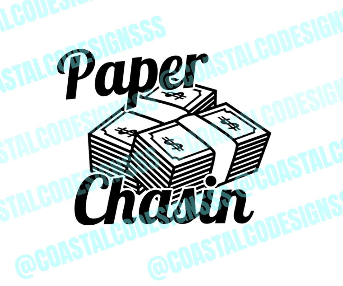 PAPER CHASIN DECAL image 0