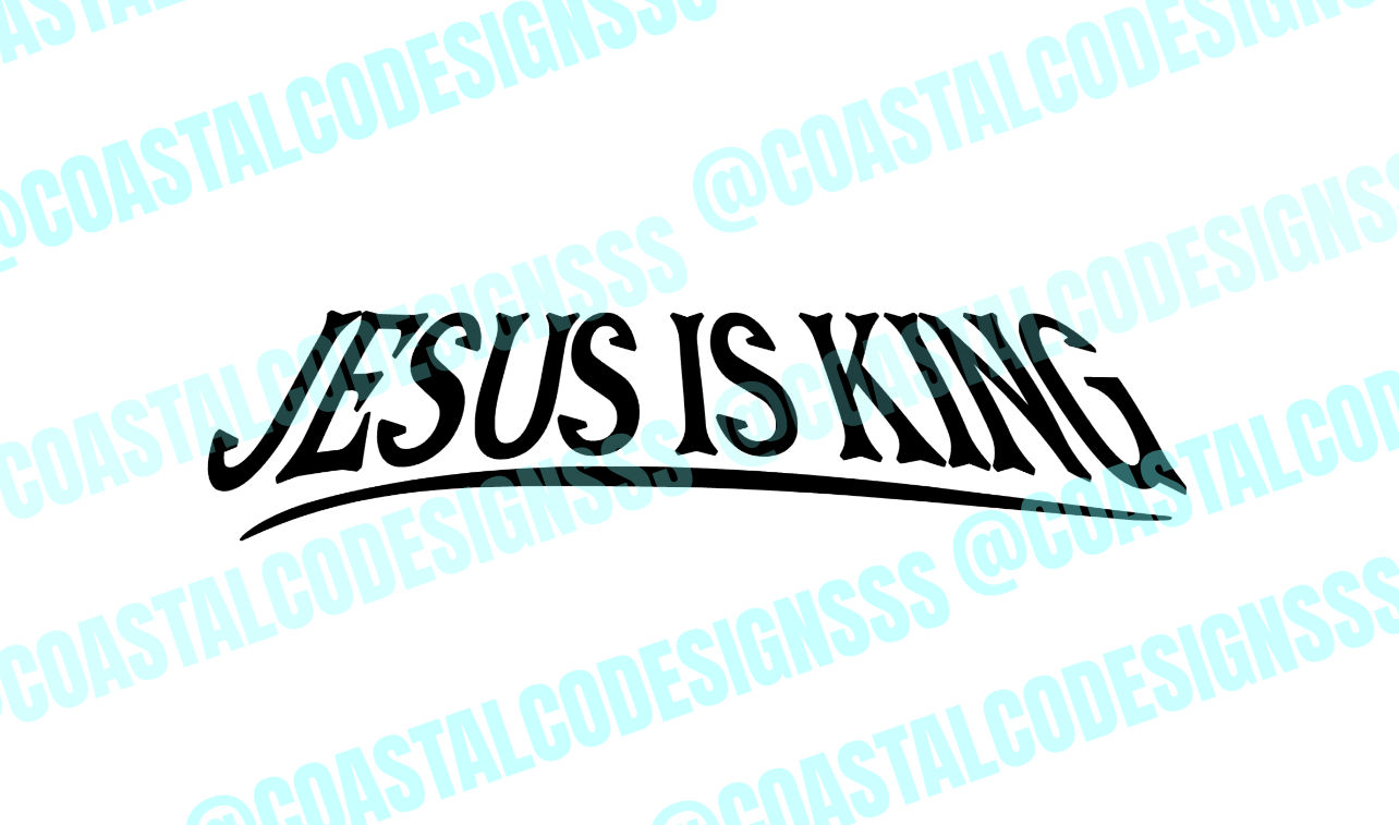 JESUS IS KING DECAL image 0