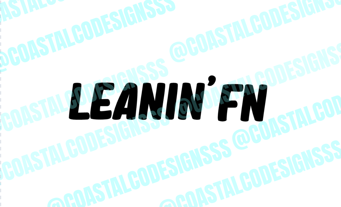 LEANIN' FN DECAL image 0