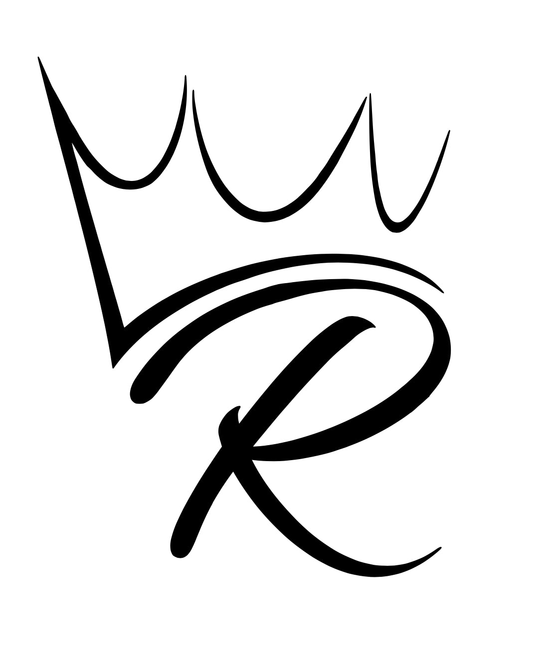 ROYALTIES - CURSIVE R DECAL – Coastal Co. Designs