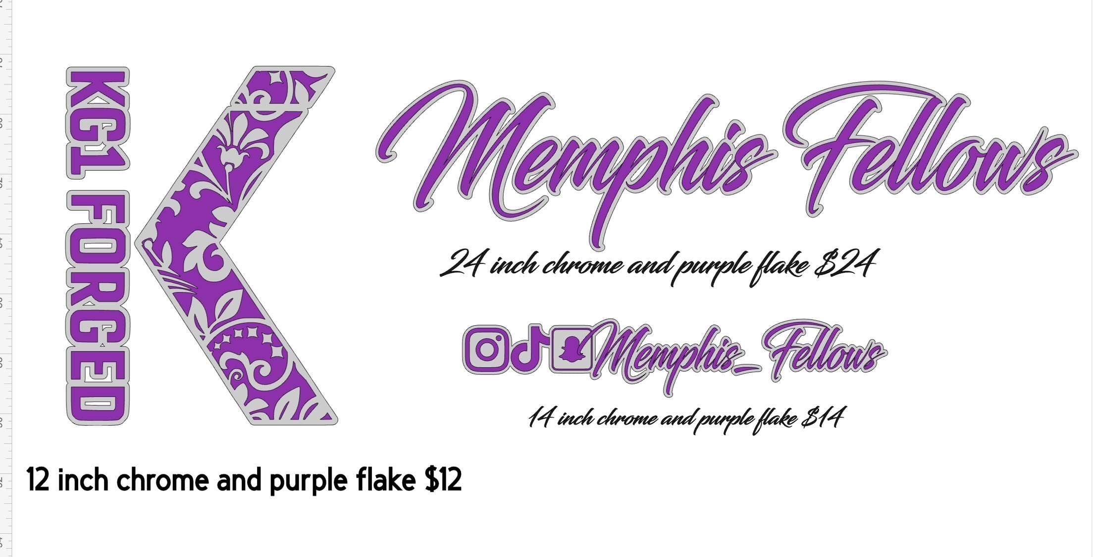 memphis (purple flake and chrome ) image 0