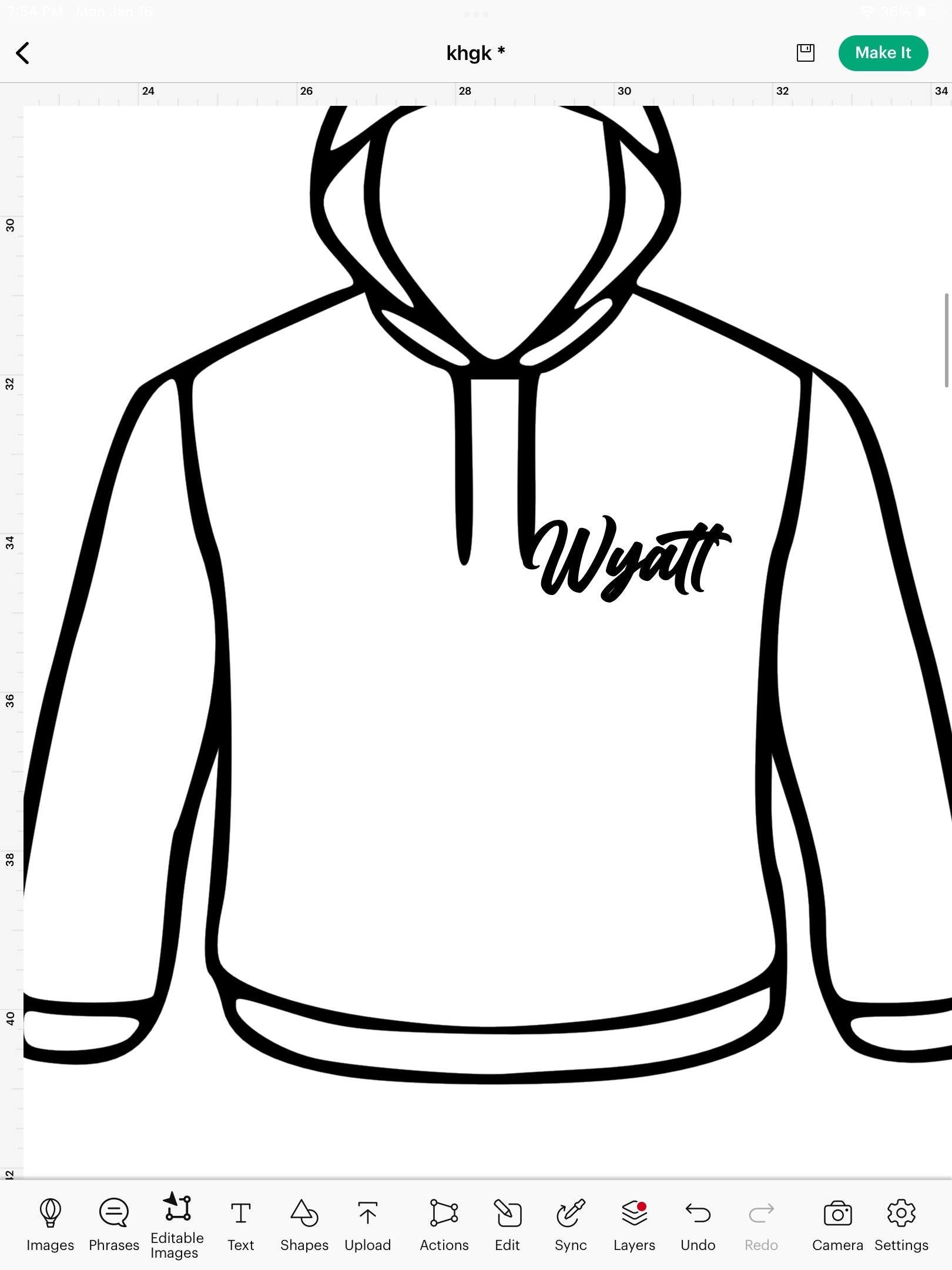 Wyatt custom hoodie  image 0