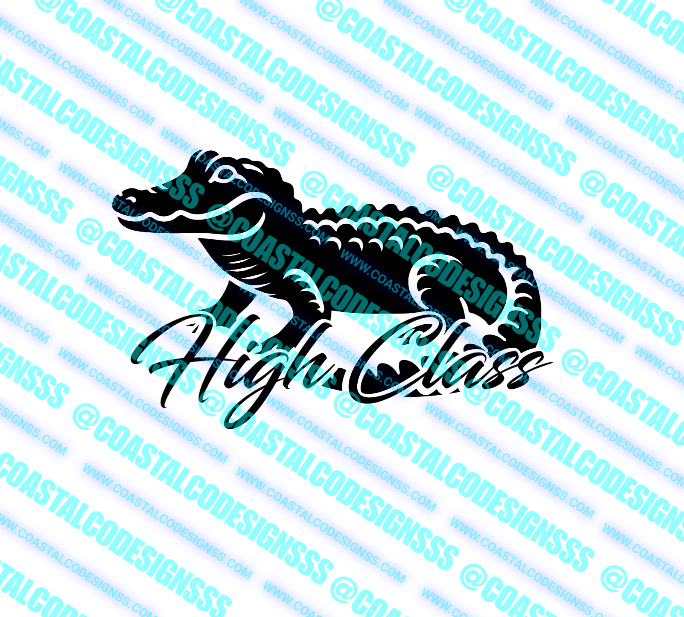 HIGH CLASS GATOR DECAL image 0