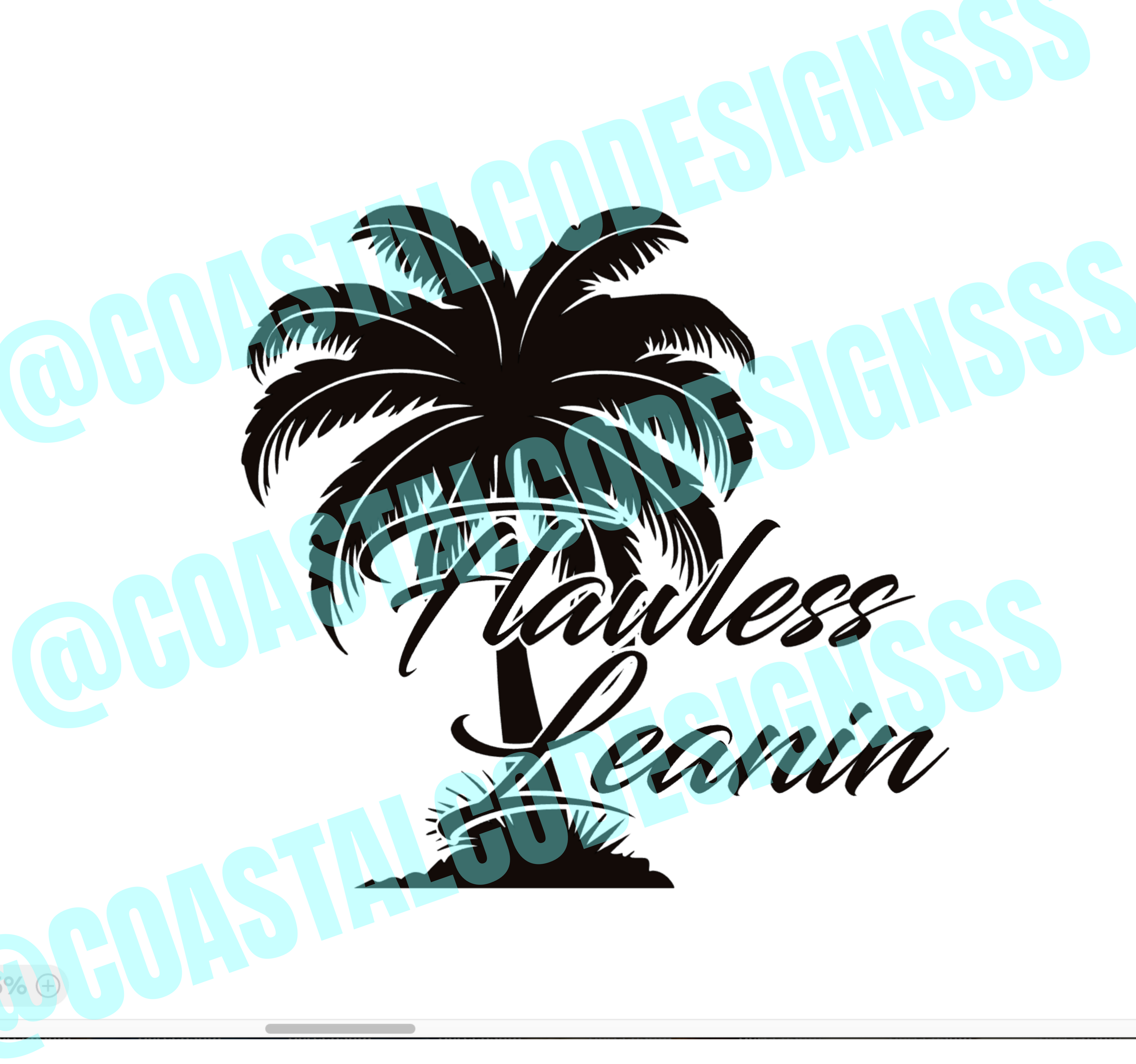 FLAWLESS LEANIN PALM DECAL image 0