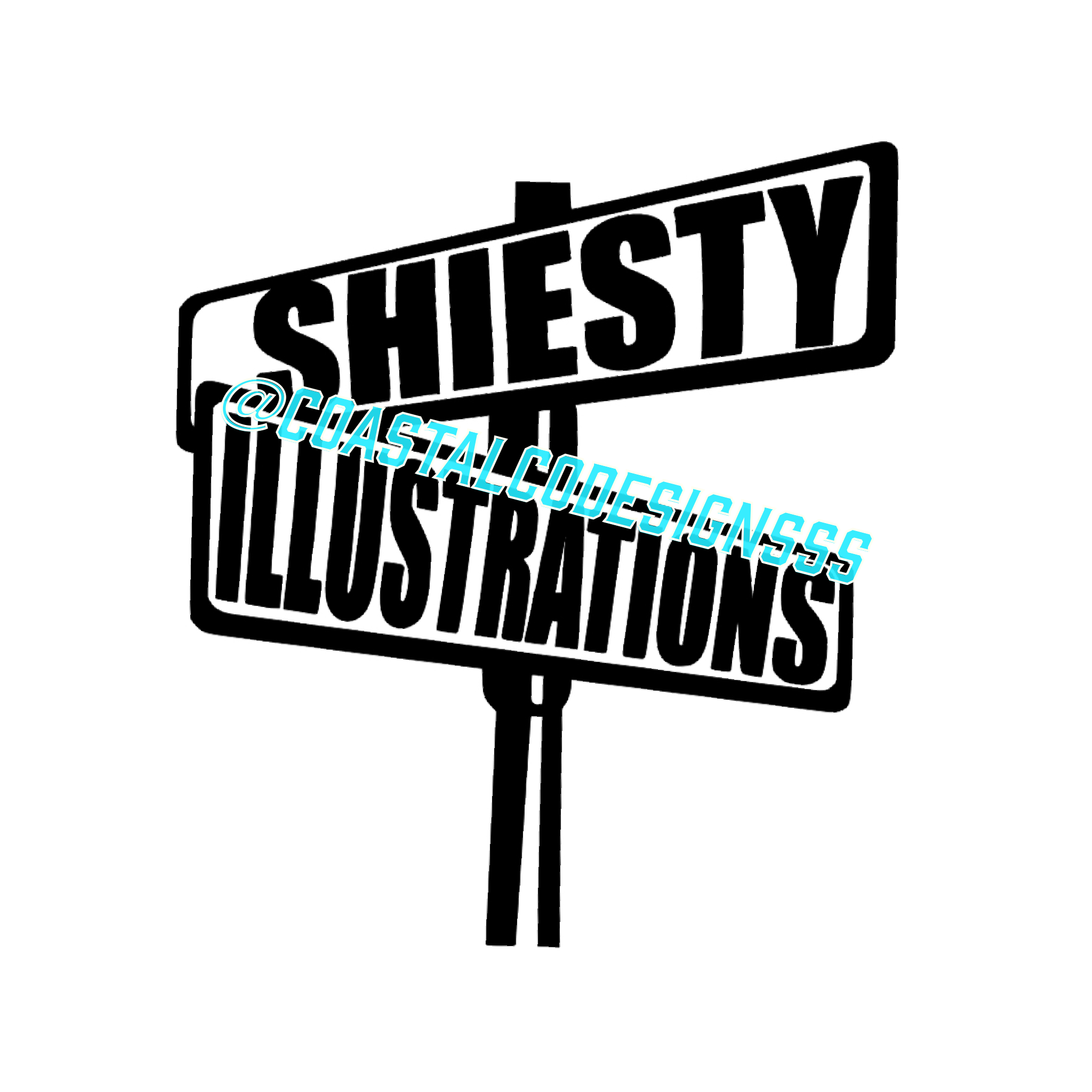 SHIESTY ILLUSTRATIONS STREET SIGN DECAL image 0