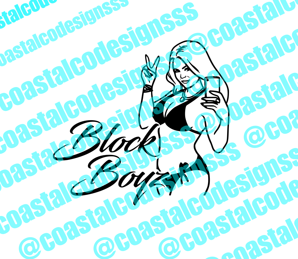 BLOCK BOYZ GTA GIRL DECAL image 0