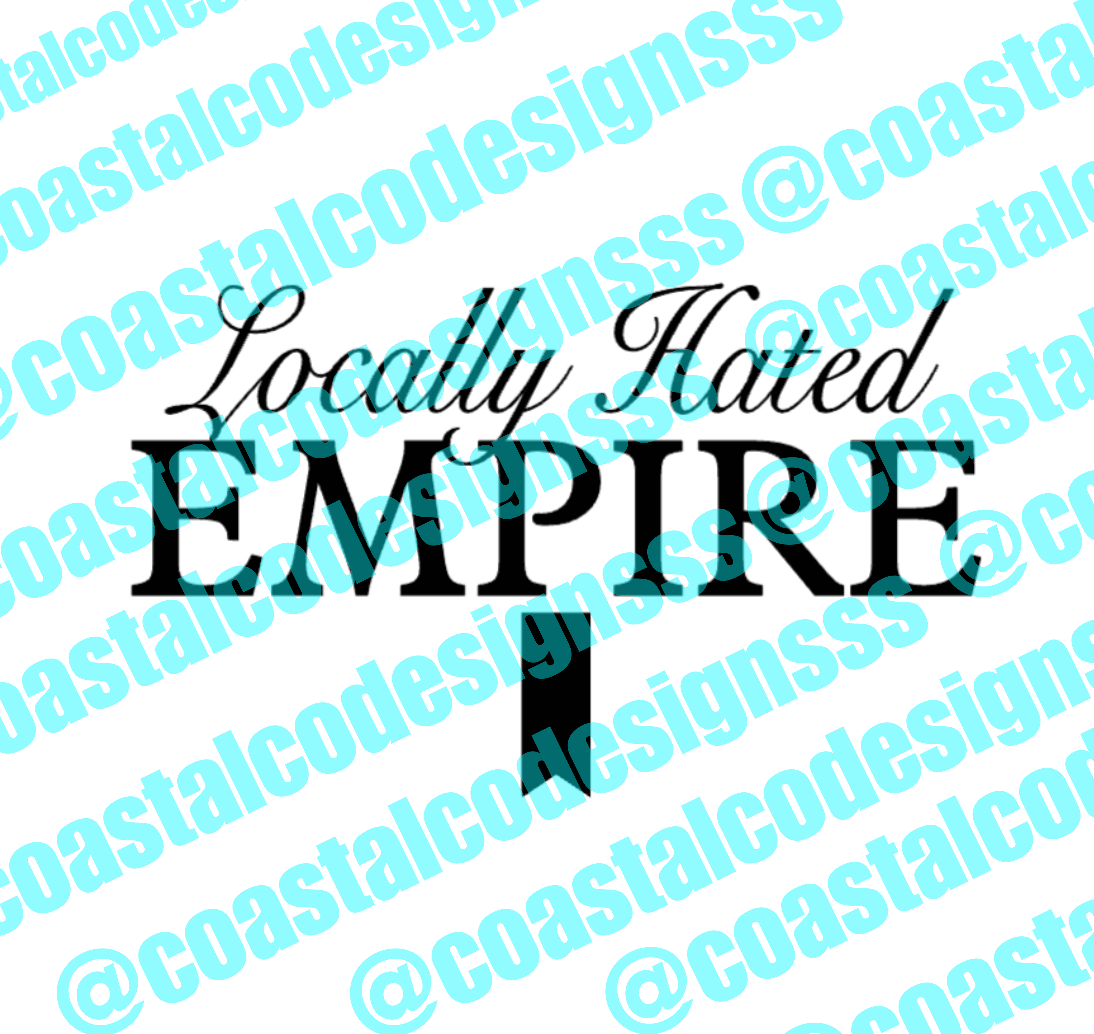 LOCALLY HATED EMPIRE BEER LOGO DECAL