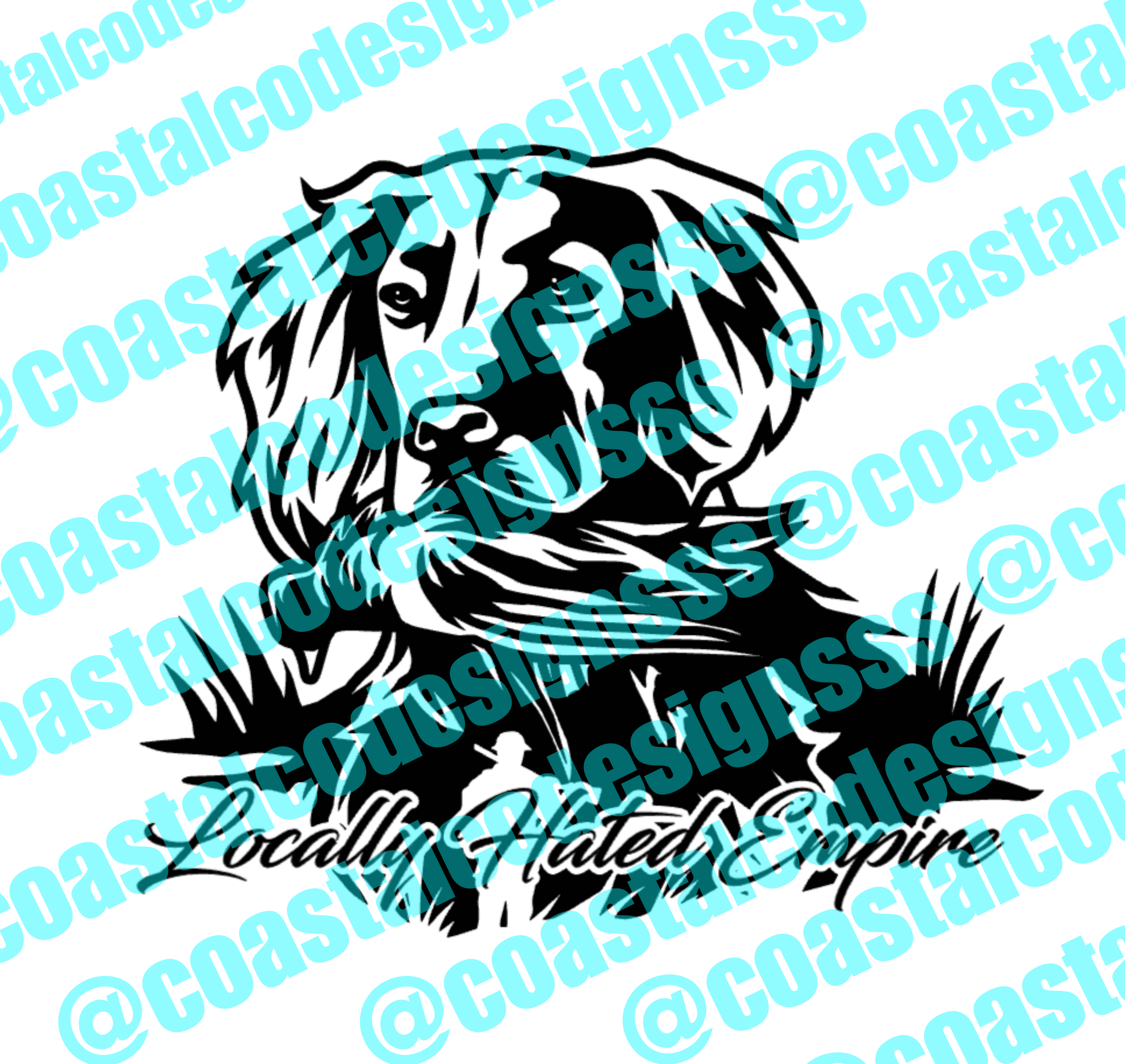 LOCALLY HATED EMPIRE DOG DECAL