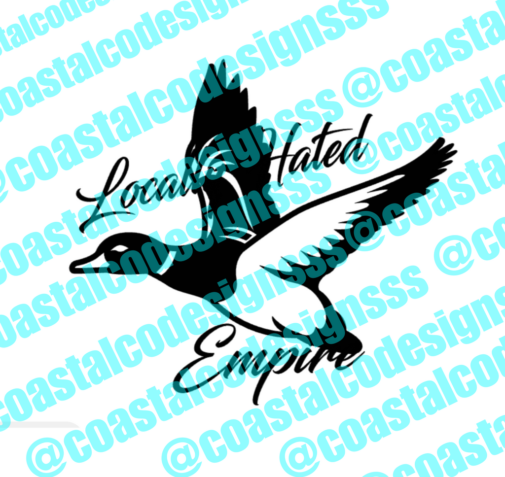 LOCALLY HATED EMPIRE DUCK DECAL