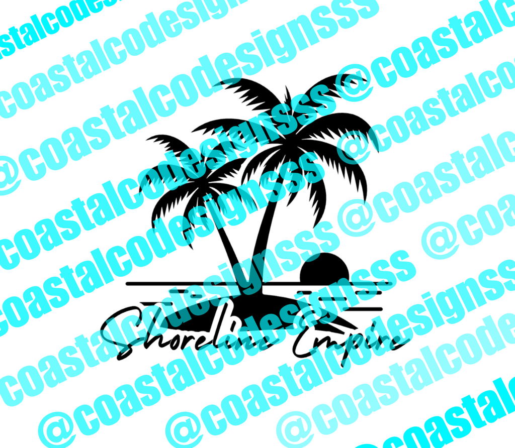 SHORELINE EMPIRE PALM DECAL