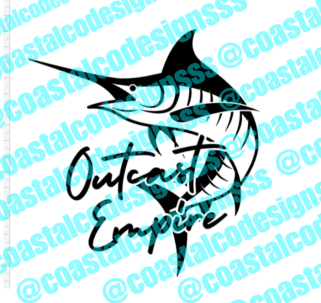 OUTCAST EMPIRE FISH DECAL