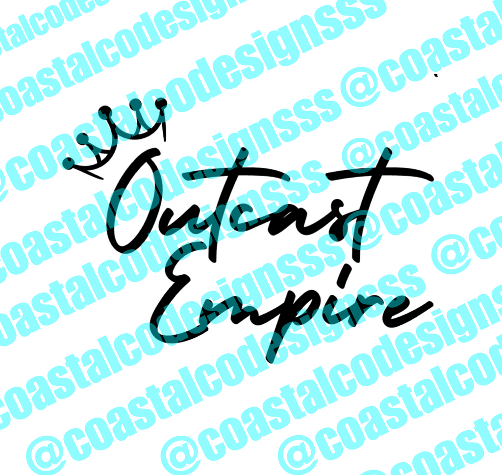 OUTCAST EMPIRE SCRIPT LOGO DECAL