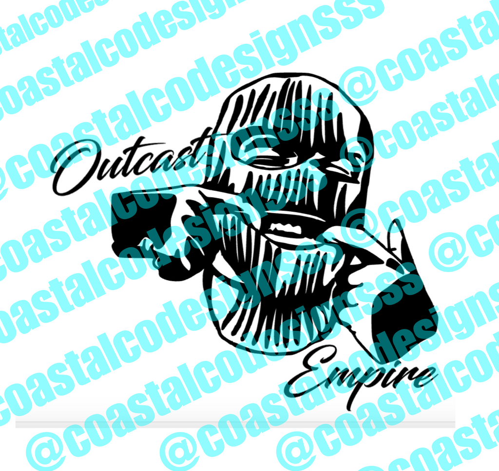 OUTCAST EMPIRE SKI MASK DECAL