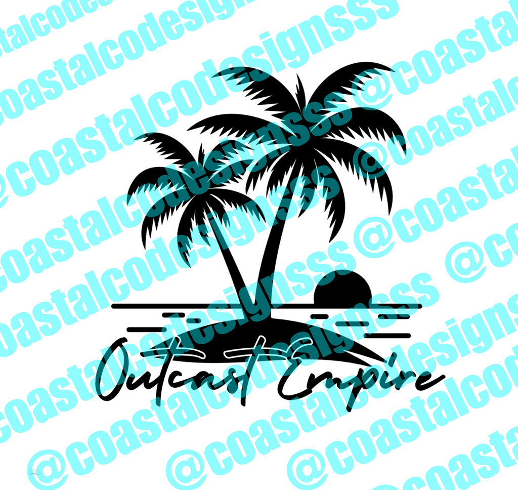 OUTCAST EMPIRE PALM DECAL