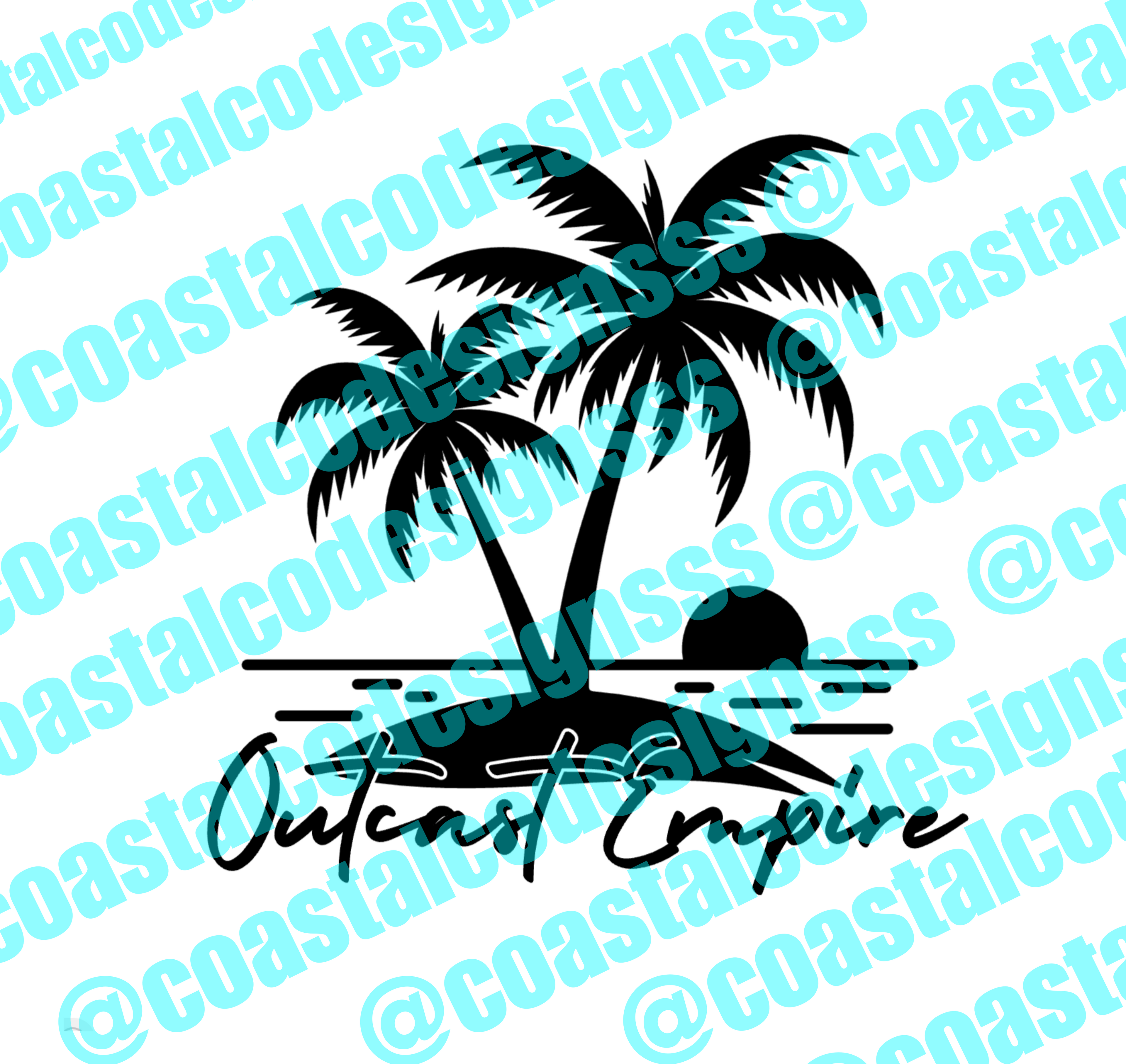 OUTCAST EMPIRE PALM DECAL