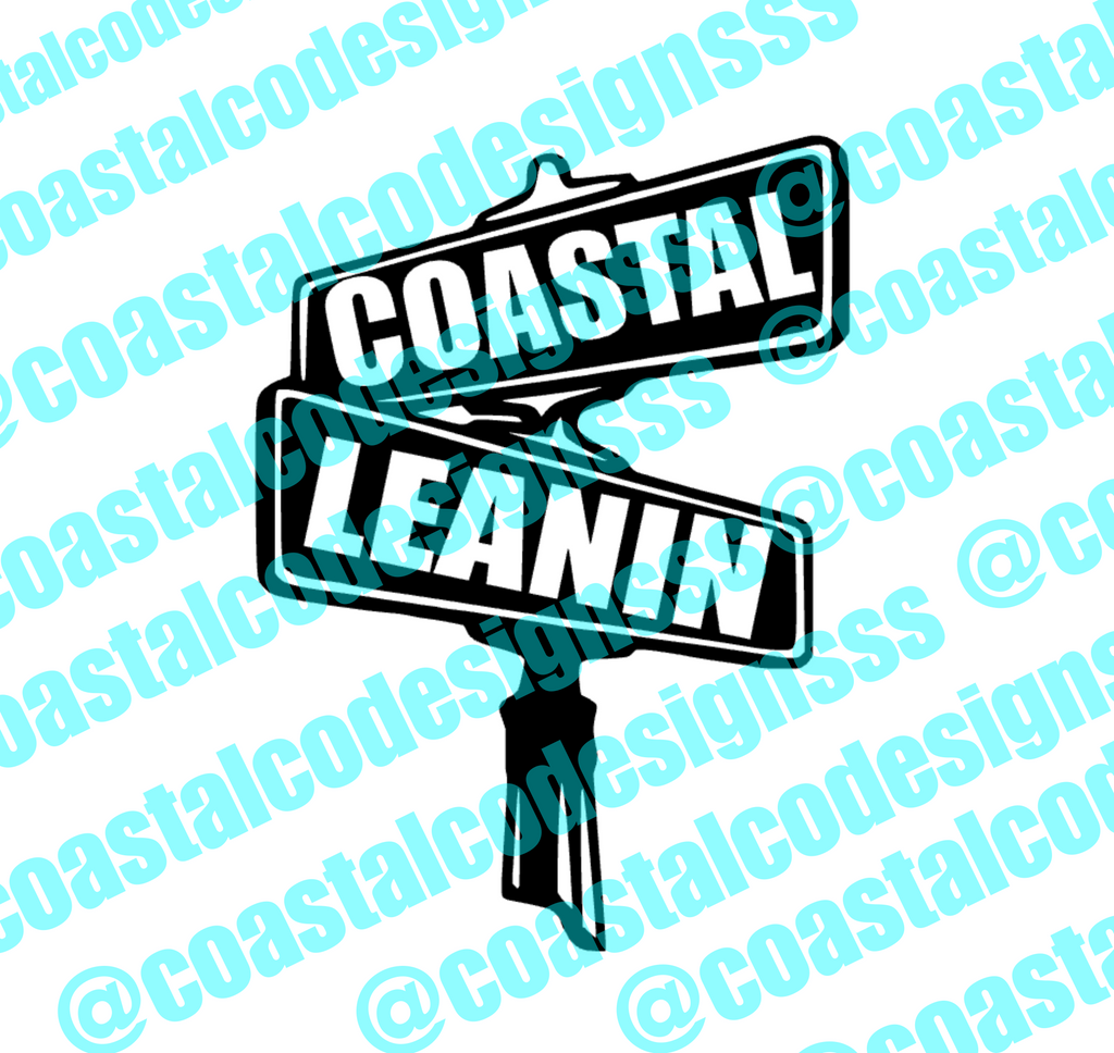 COASTAL LEANIN SIGN DECAL