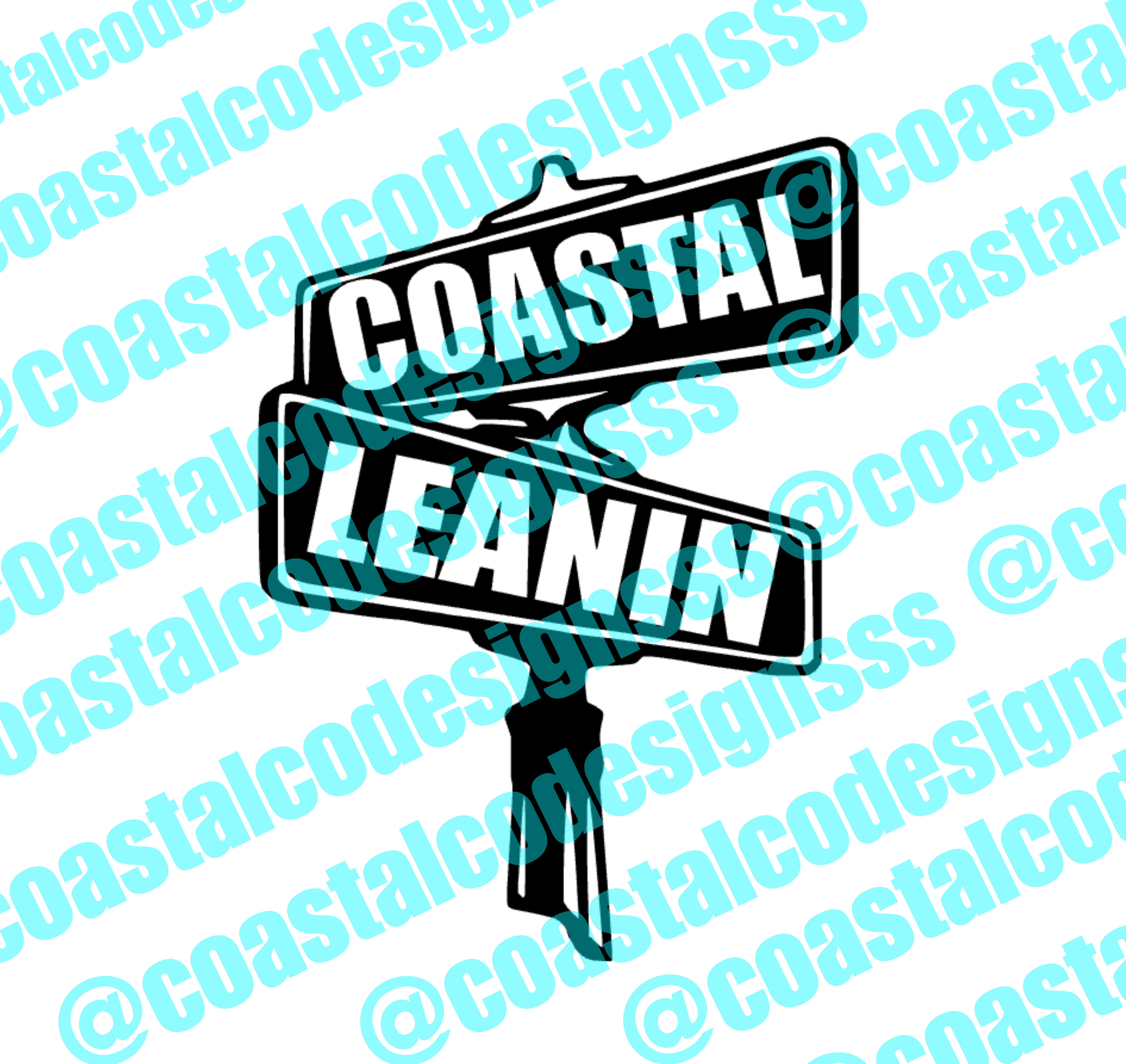COASTAL LEANIN SIGN DECAL
