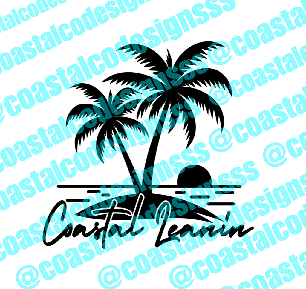 COASTAL LEANIN BEACH DECAL