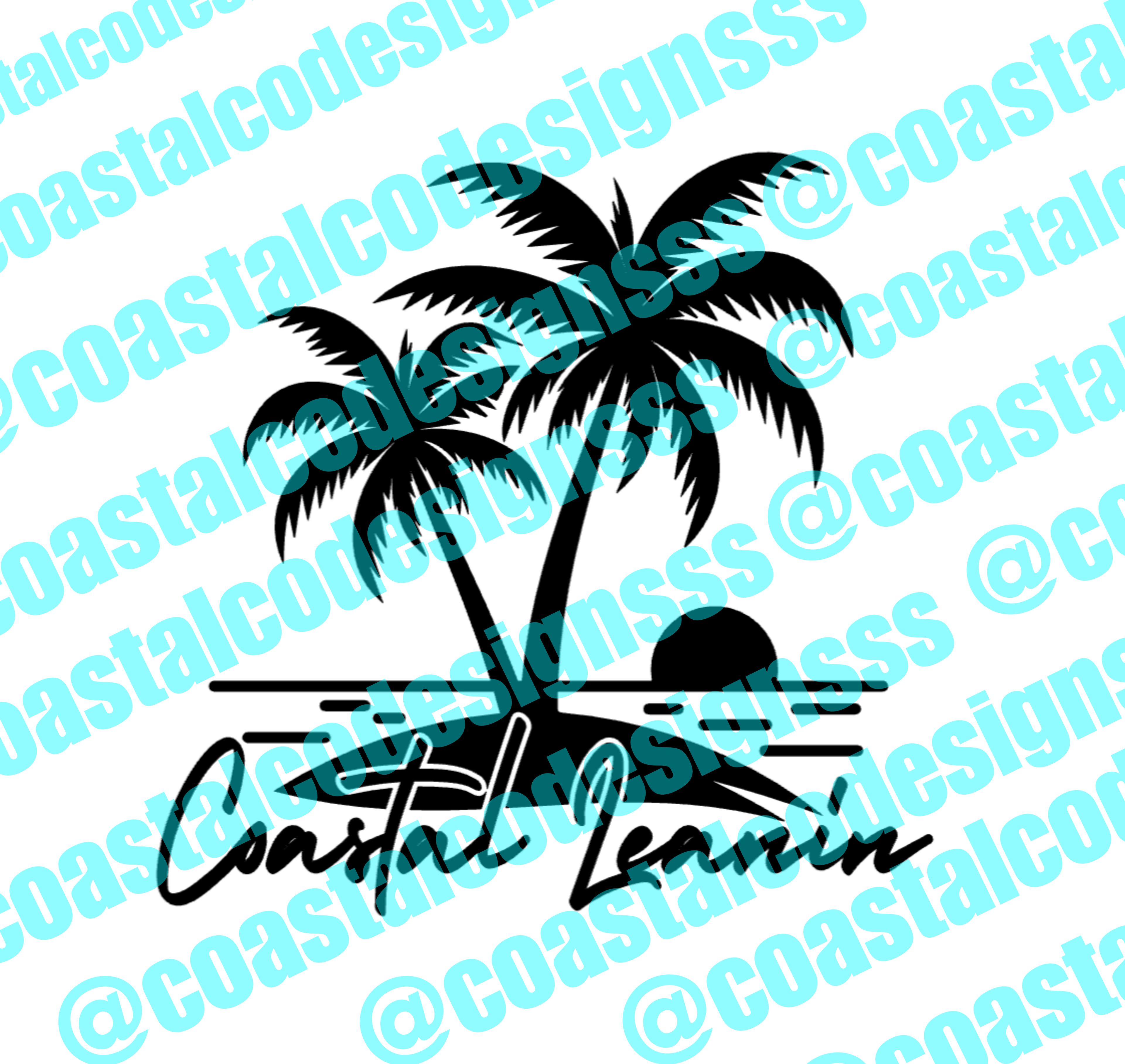 COASTAL LEANIN BEACH DECAL