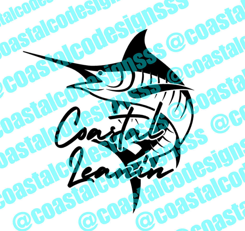COASTAL LEANIN FISH DECAL