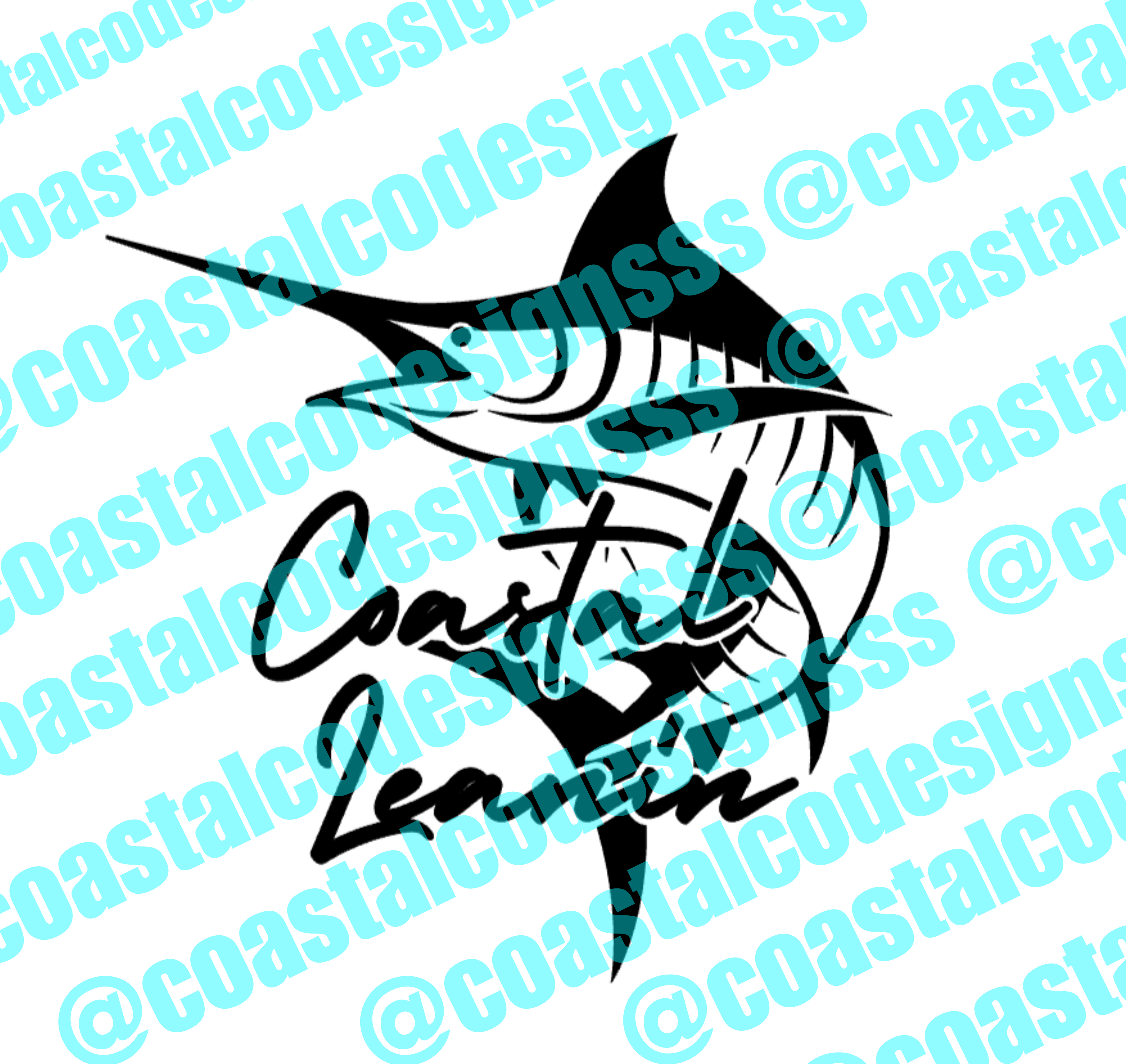COASTAL LEANIN FISH DECAL