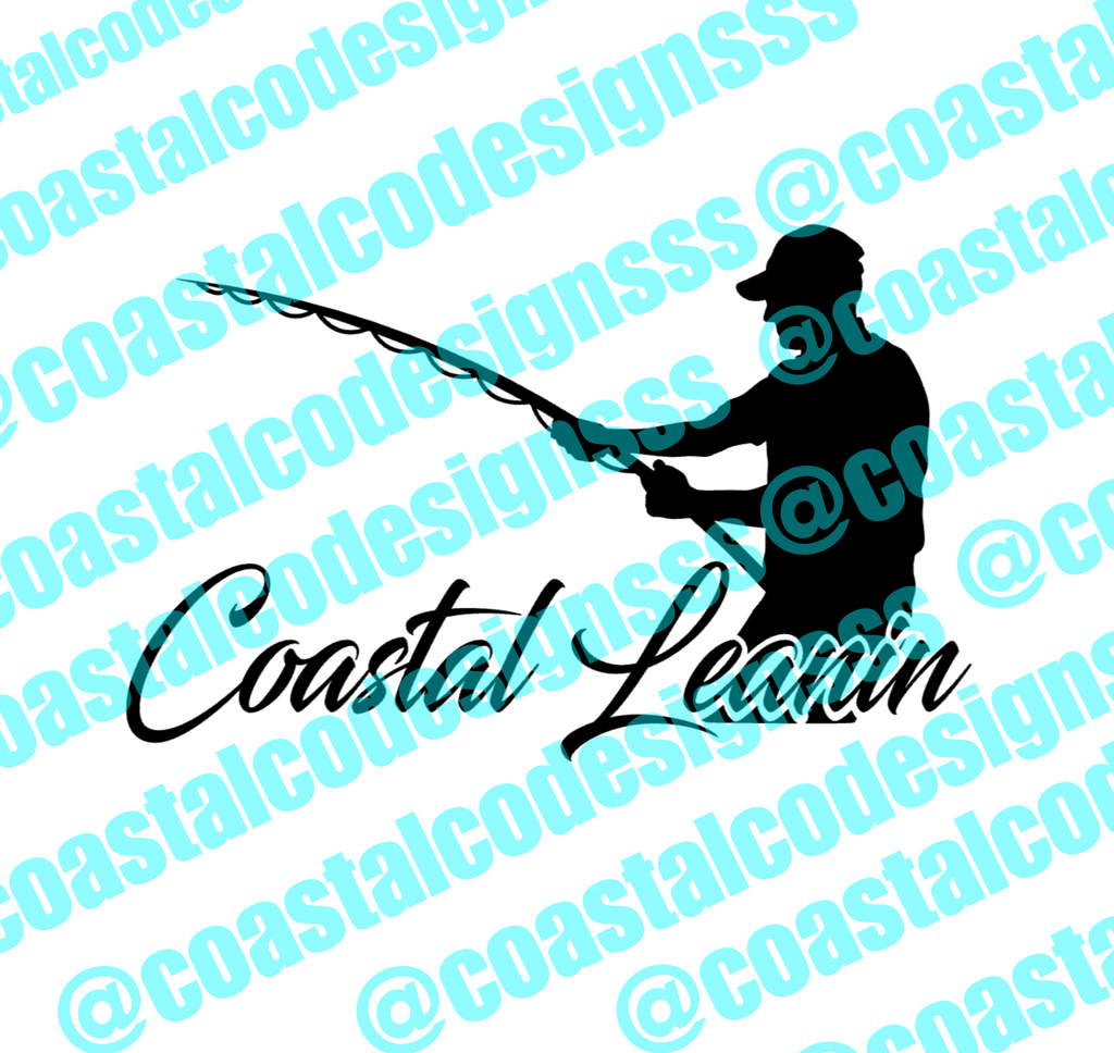 COASTAL LEANIN FISHING DECAL
