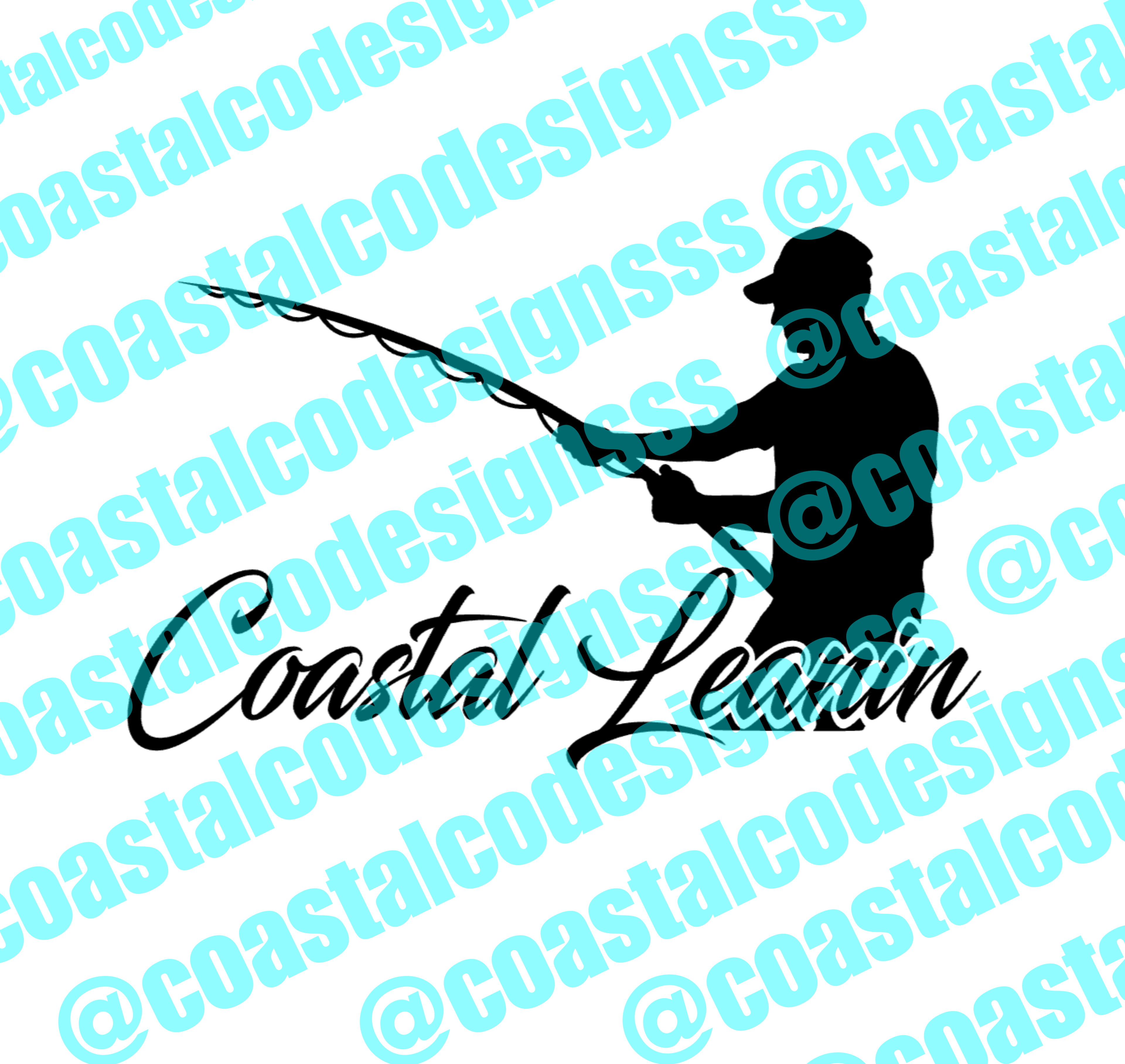 COASTAL LEANIN FISHING DECAL