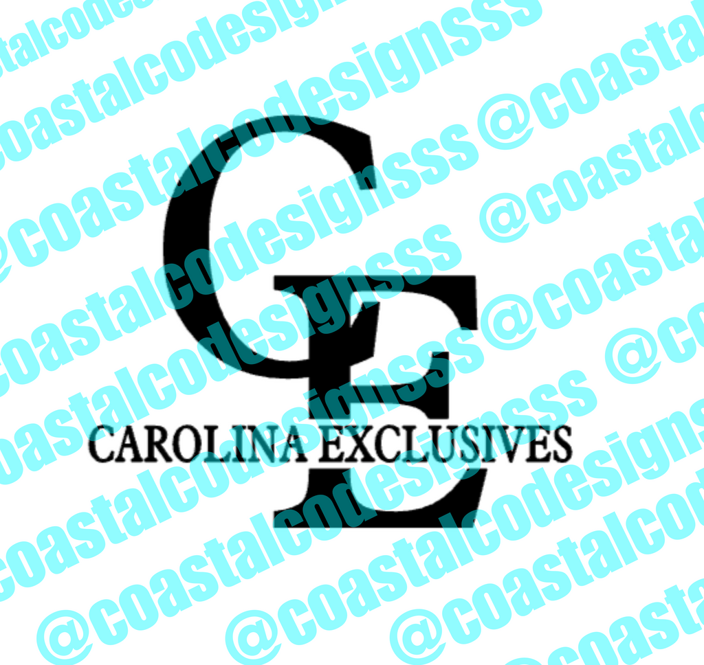 CAROLINA EXCLUSIVES LETTER LOGO 2 DECAL