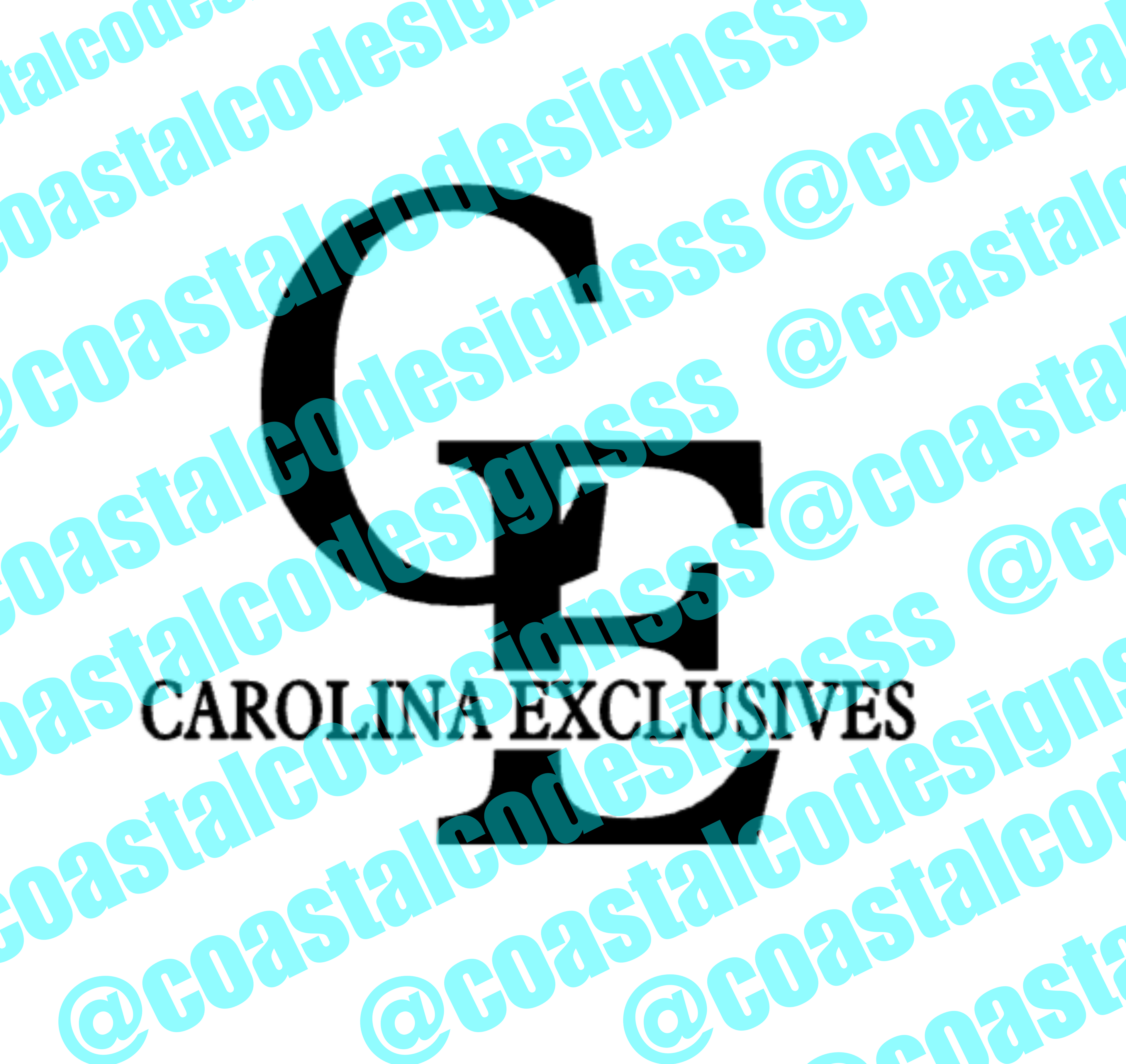 CAROLINA EXCLUSIVES LETTER LOGO 2 DECAL