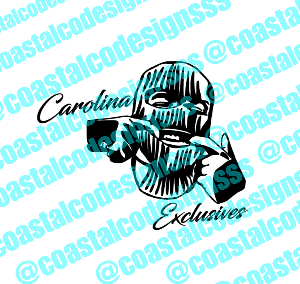 CAROLINA EXCLUSIVES SKI MASK DECAL