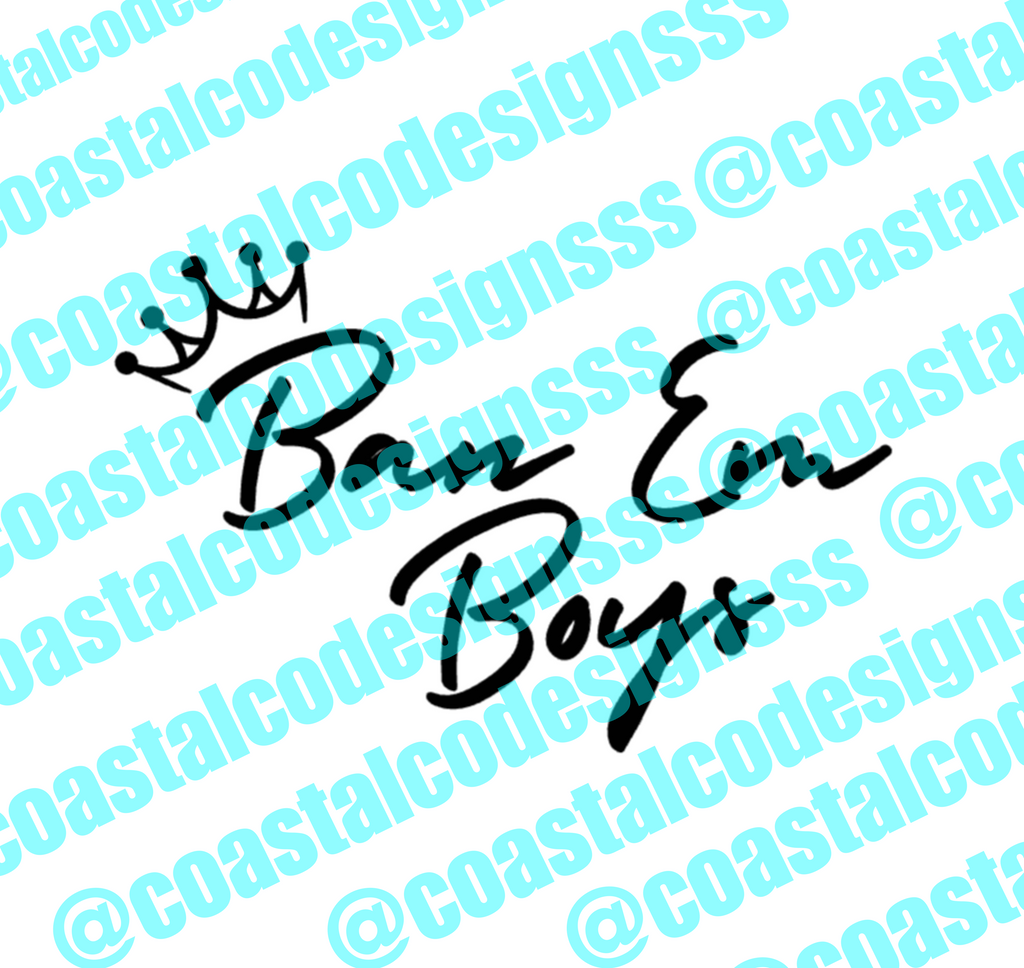 BAN EM BOYS SCRIPT DECAL