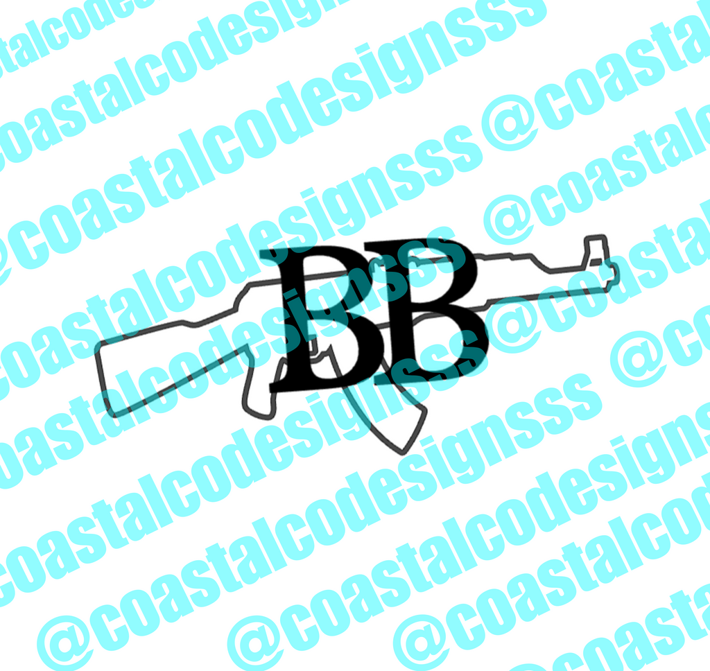 BAN EM BOYS GUN OUTLINE DECAL