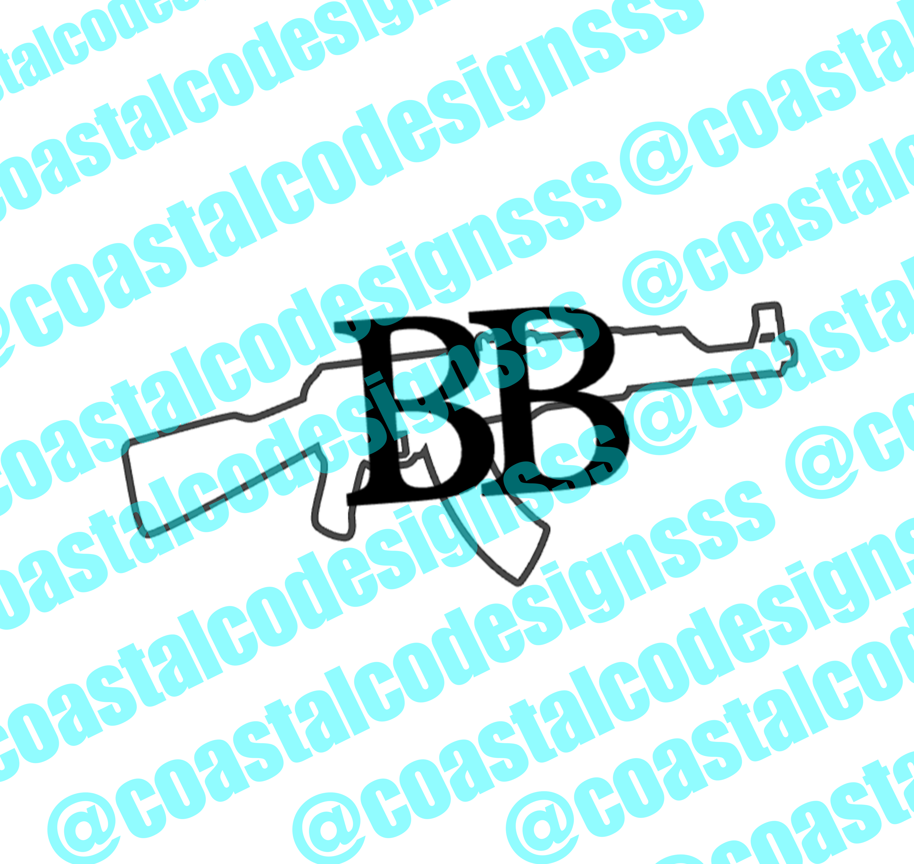 BAN EM BOYS GUN OUTLINE DECAL