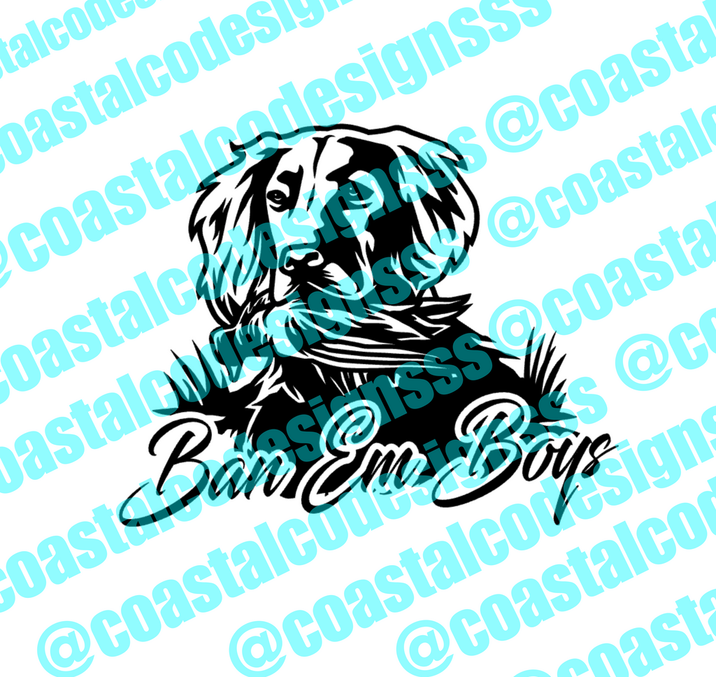 BAN EM BOYS DOG DECAL