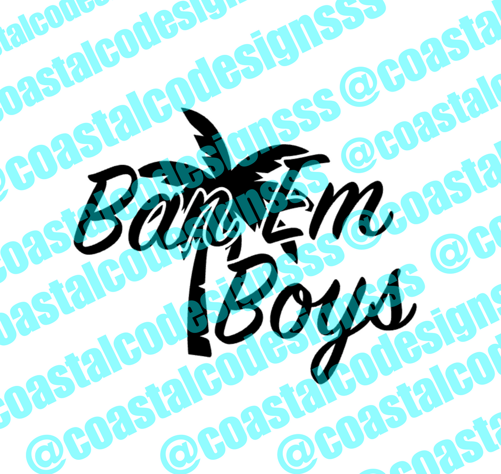 BAN EM BOYS PALM DECAL
