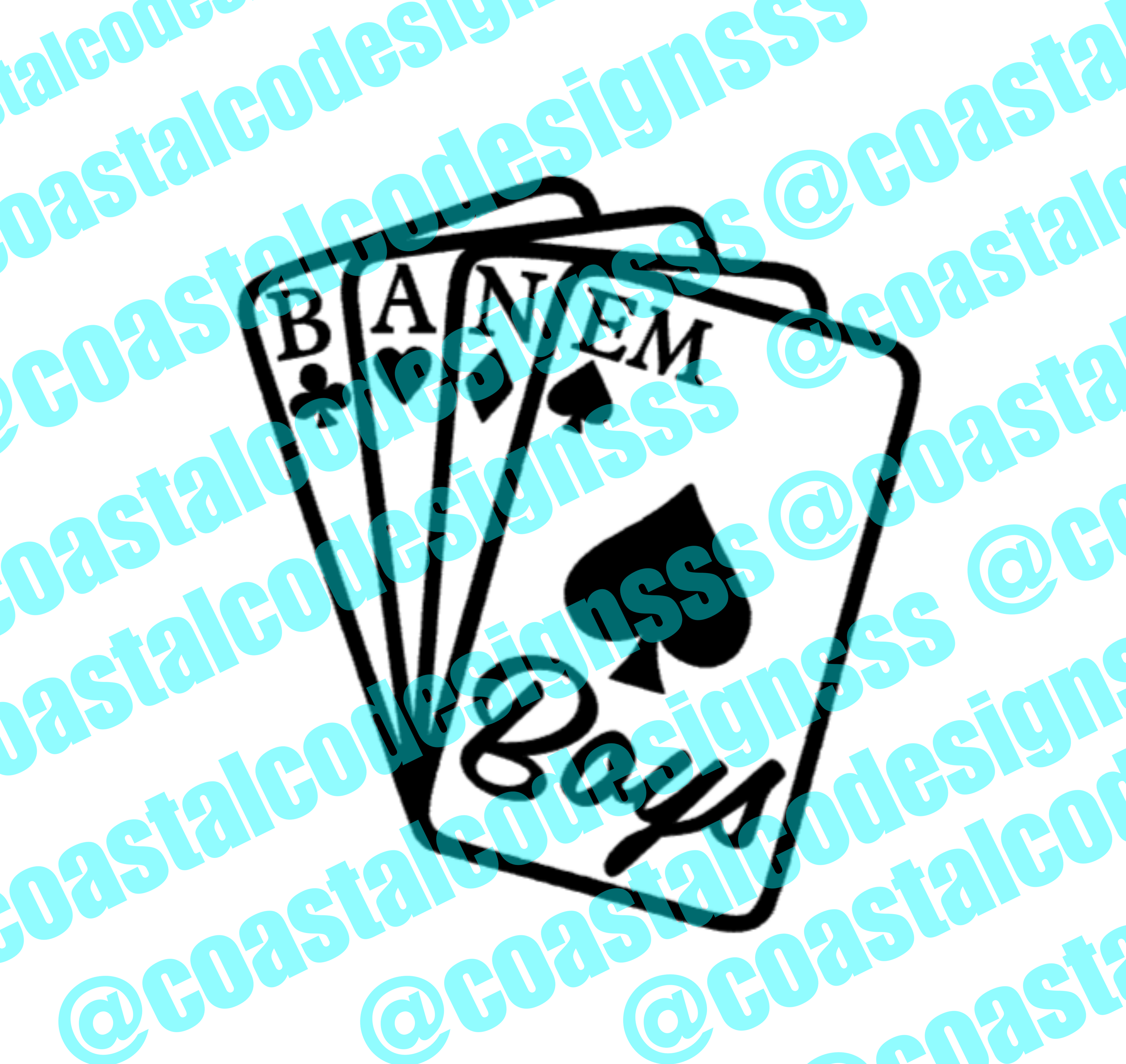 BAN EM BOYS CARDS DECAL 2