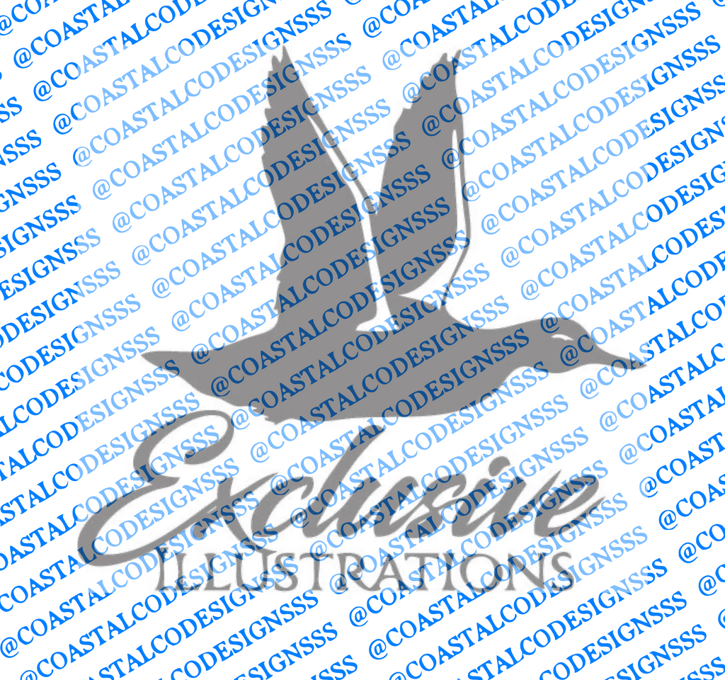 EXCLUSIVE ILLUSTRATIONS DUCK DECAL