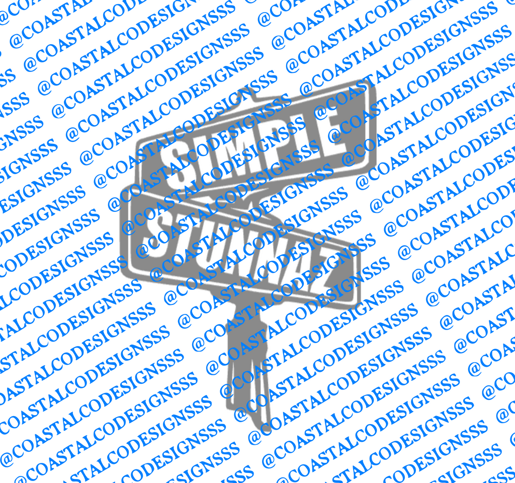 SIMPLE STUNNAZ STREET SIGN DECAL