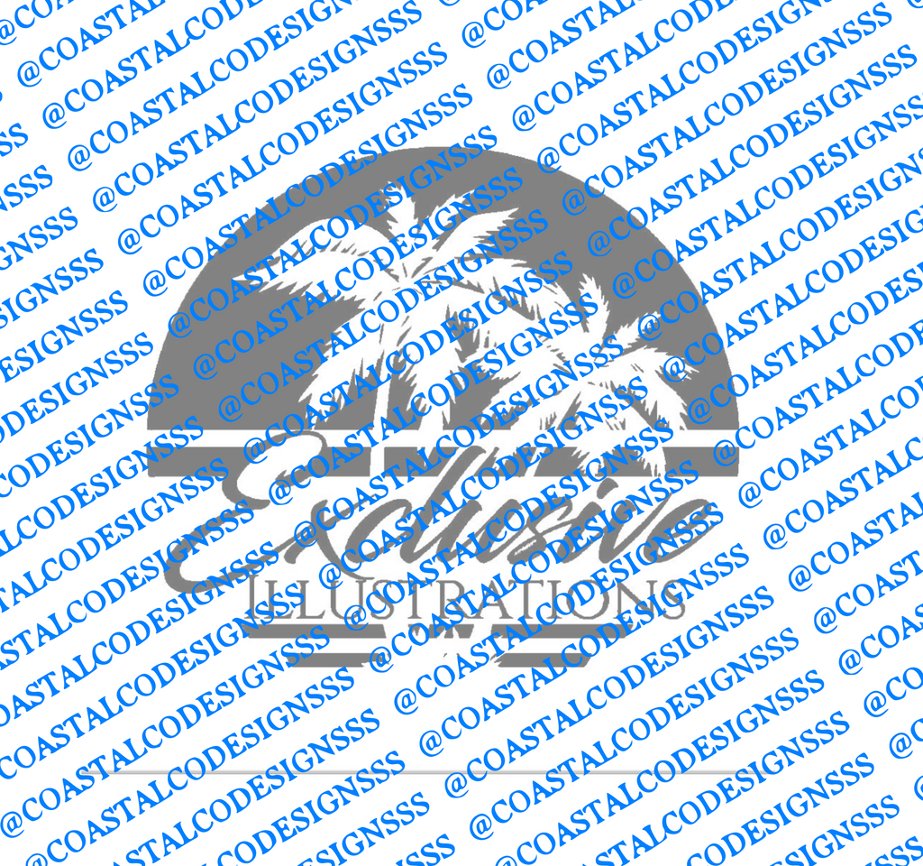 EXCLUSIVE ILLUSTRATIONS PALM DECAL