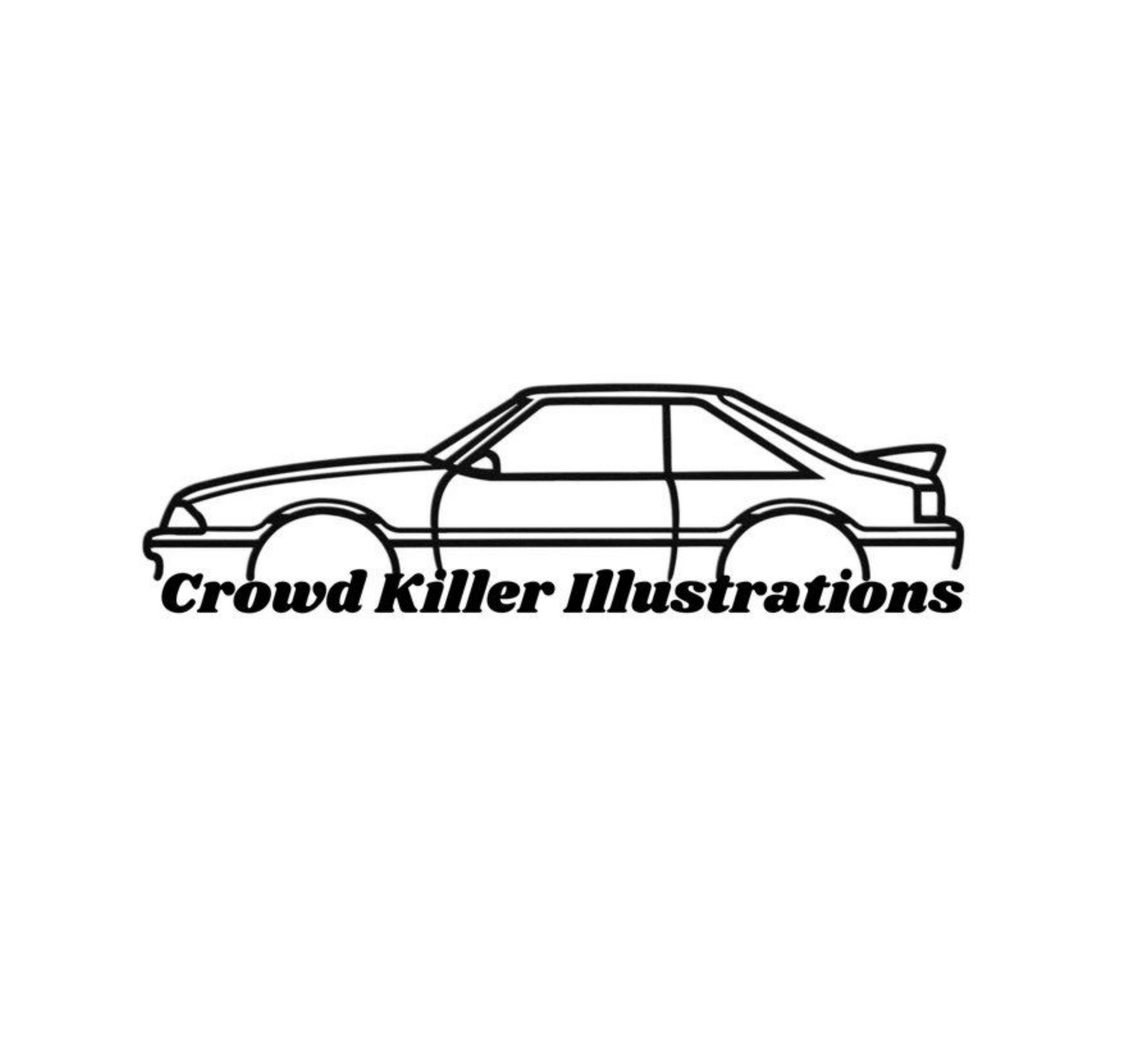CROWD KILLER ILLUSTRATIONS FOX BODY DECAL